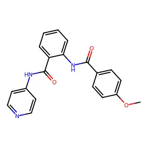 2-{[(4-methoxyphenyl)carbonyl]amino}-N-(pyridin-4-yl)benzamide structure