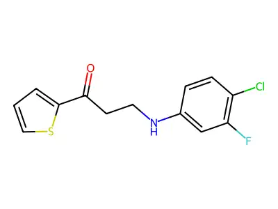 3-(4-Chloro-3-fluoroanilino)-1-(2-thienyl)-1-propanone structure