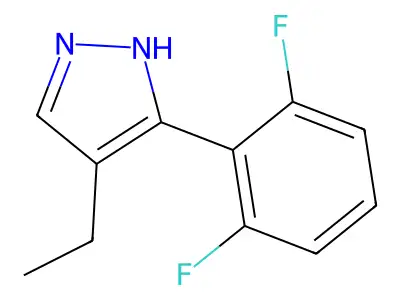 5-(2,6-difluorophenyl)-4-ethyl-1H-pyrazole structure