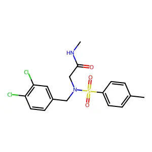 2-[(3,4-dichlorophenyl)methyl-(4-methylphenyl)sulfonylamino]-N-methylacetamide structure