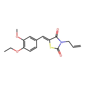 3-Allyl-5-(4-ethoxy-3-methoxybenzylidene)-1,3-thiazolidine-2,4-dione structure