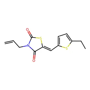 3-Allyl-5-[(5-ethyl-2-thienyl)methylene]-1,3-thiazolidine-2,4-dione structure