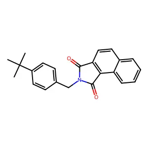 2-(4-tert-butylbenzyl)-1H-benzo[e]isoindole-1,3(2H)-dione structure