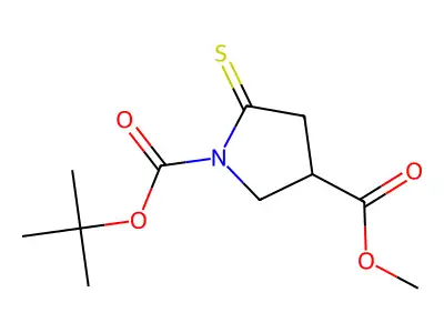 1-Tert-butyl 3-methyl 5-thioxo-1,3-pyrrolidinedicarboxylate structure
