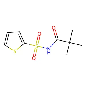 2,2-dimethyl-N-thiophen-2-ylsulfonylpropanamide structure