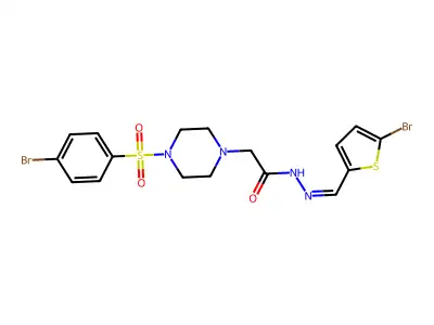 C17H18Br2N4O3S2 structure