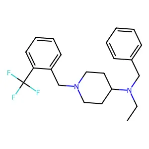 N-benzyl-N-ethyl-1-[[2-(trifluoromethyl)phenyl]methyl]piperidin-4-amine structure