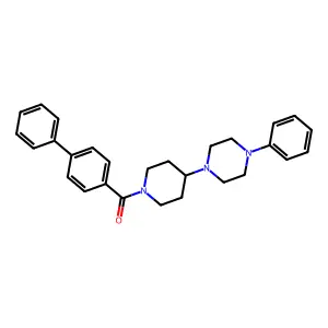 Biphenyl-4-yl[4-(4-phenylpiperazin-1-yl)piperidin-1-yl]methanone structure