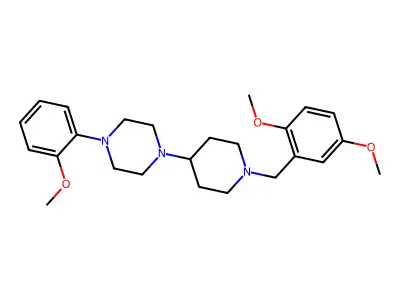 1-[1-[(2,5-Dimethoxyphenyl)methyl]piperidin-4-yl]-4-(2-methoxyphenyl)piperazine structure
