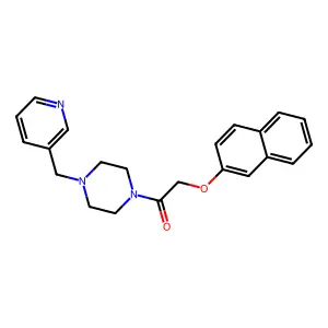 2-Naphthalen-2-yloxy-1-[4-(pyridin-3-ylmethyl)piperazin-1-yl]ethanone structure
