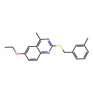 6-Ethoxy-4-methyl-2-[(3-methylbenzyl)sulfanyl]quinazoline structure
