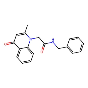 N-benzyl-2-(2-methyl-4-oxoquinolin-1-yl)acetamide structure