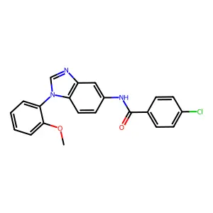 4-chloro-N-[1-(2-methoxyphenyl)benzimidazol-5-yl]benzamide structure