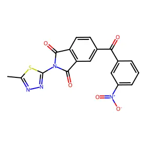 2-(5-Methyl-1,3,4-thiadiazol-2-yl)-5-(3-nitrobenzoyl)isoindole-1,3-dione structure