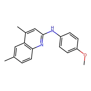 N-(4-methoxyphenyl)-4,6-dimethylquinolin-2-amine structure