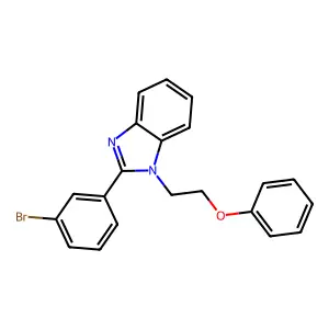 {2-[2-(3-Bromophenyl)benzimidazolyl]ethoxy}benzene structure