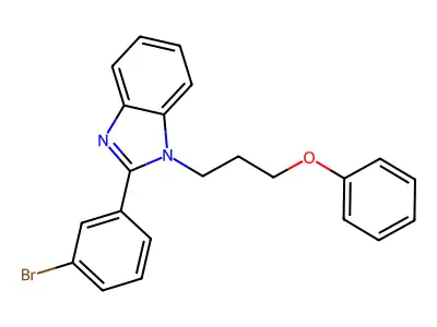 {3-[2-(3-Bromophenyl)benzimidazolyl]propoxy}benzene structure