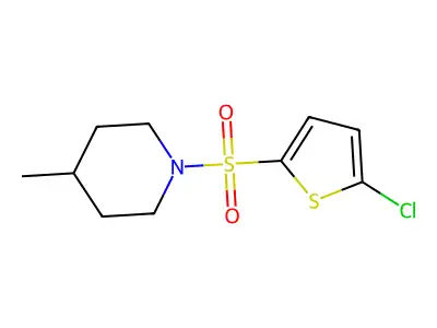 5-Chloro-2-[(4-methylpiperidyl)sulfonyl]thiophene structure