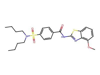 4-(dibutylsulfamoyl)-N-(4-methoxy-1,3-benzothiazol-2-yl)benzamide structure