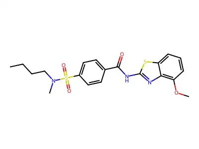 4-[butyl(methyl)sulfamoyl]-N-(4-methoxy-1,3-benzothiazol-2-yl)benzamide structure