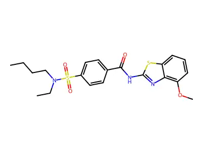 4-[butyl(ethyl)sulfamoyl]-N-(4-methoxy-1,3-benzothiazol-2-yl)benzamide structure