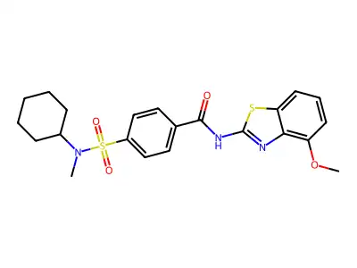 4-[cyclohexyl(methyl)sulfamoyl]-N-(4-methoxy-1,3-benzothiazol-2-yl)benzamide structure