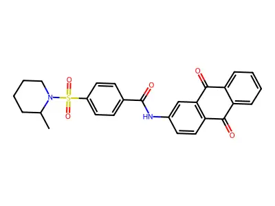 N-(9,10-dioxo-9,10-dihydroanthracen-2-yl)-4-((2-methylpiperidin-1-yl)sulfonyl)benzamide structure