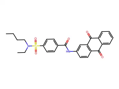 4-(N-butyl-N-ethylsulfamoyl)-N-(9,10-dioxo-9,10-dihydroanthracen-2-yl)benzamide structure