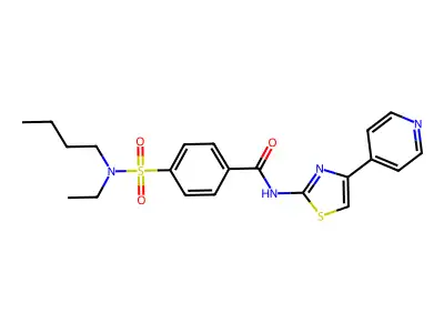 4-(N-butyl-N-ethylsulfamoyl)-N-(4-(pyridin-4-yl)thiazol-2-yl)benzamide structure