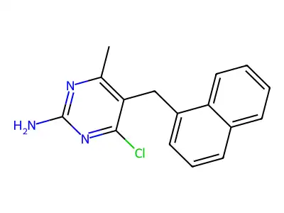 4-Chloro-6-methyl-5-(naphthalen-1-ylmethyl)pyrimidin-2-amine structure