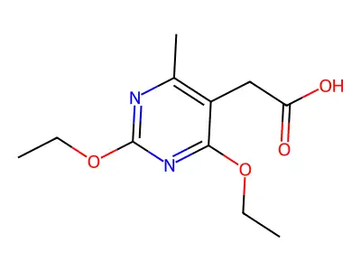 2-(2,4-Diethoxy-6-methylpyrimidin-5-yl)acetic acid structure