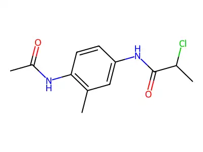 N-(4-acetamido-3-methylphenyl)-2-chloropropanamide structure