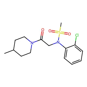 N-(2-chlorophenyl)-N-[2-(4-methylpiperidin-1-yl)-2-oxoethyl]methanesulfonamide structure