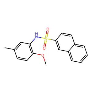 N-(2-methoxy-5-methylphenyl)naphthalene-2-sulfonamide structure