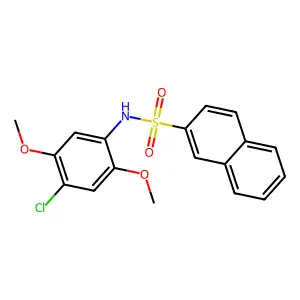 N-(4-chloro-2,5-dimethoxyphenyl)naphthalene-2-sulfonamide structure