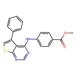 Methyl 4-((5-phenylthieno[2,3-d]pyrimidin-4-yl)amino)benzoate structure