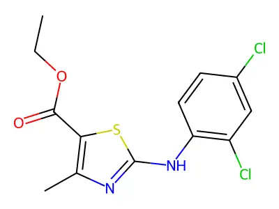 Ethyl 2-[(2,4-dichlorophenyl)amino]-4-methyl-1,3-thiazole-5-carboxylate structure