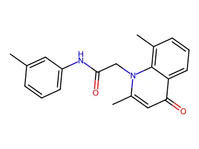 2-(2,8-dimethyl-4-oxoquinolin-1(4H)-yl)-N-(m-tolyl)acetamide structure