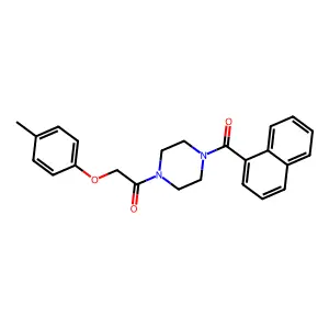 2-(4-Methylphenoxy)-1-[4-(naphthalene-1-carbonyl)piperazin-1-yl]ethanone structure