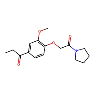 1-[3-Methoxy-4-(2-oxo-2-pyrrolidin-1-ylethoxy)phenyl]propan-1-one structure