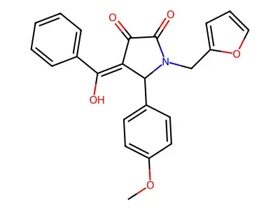 4-benzoyl-1-(2-furylmethyl)-3-hydroxy-5-(4-methoxyphenyl)-1,5-dihydro-2H-pyrrol-2-one structure
