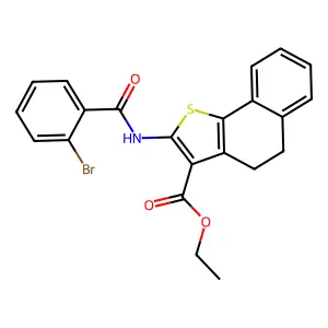 Ethyl 2-[(2-bromobenzoyl)amino]-4,5-dihydrobenzo[g][1]benzothiole-3-carboxylate structure