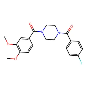 [4-(3,4-Dimethoxybenzoyl)piperazin-1-yl]-(4-fluorophenyl)methanone structure