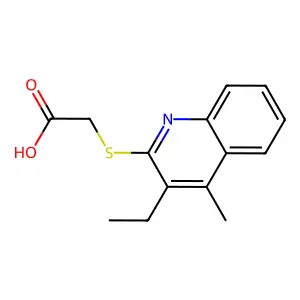 2-(3-Ethyl-4-methylquinolin-2-yl)sulfanylacetic acid structure