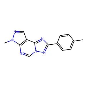 7-methyl-2-(p-tolyl)-7H-pyrazolo[4,3-e][1,2,4]triazolo[1,5-c]pyrimidine structure