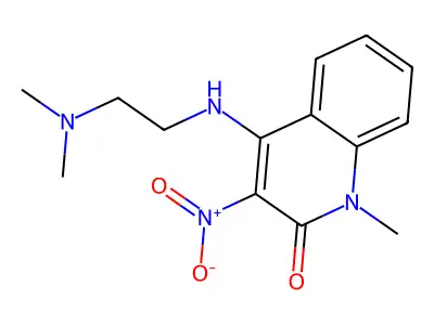 4-{[2-(dimethylamino)ethyl]amino}-1-methyl-3-nitroquinolin-2(1H)-one structure