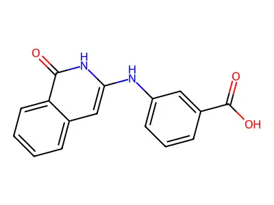 3-((1-Oxo-1,2-dihydroisoquinolin-3-yl)amino)benzoic acid structure