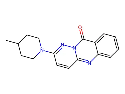 2-(4-methylpiperidin-1-yl)-10H-pyridazino[3,2-b]quinazolin-10-one structure