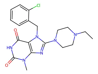 7-[(2-Chlorophenyl)methyl]-8-(4-ethylpiperazin-1-yl)-3-methylpurine-2,6-dione structure