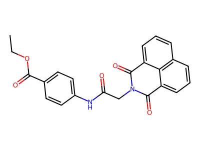 ethyl 4-(2-(1,3-dioxo-1H-benzo[de]isoquinolin-2(3H)-yl)acetamido)benzoate structure